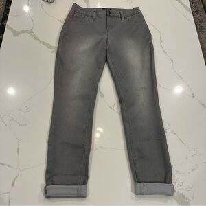 Royalty For Me Gray Denim Slim Fit Jeans Mid Rise Casual Faded Stretch Size 6